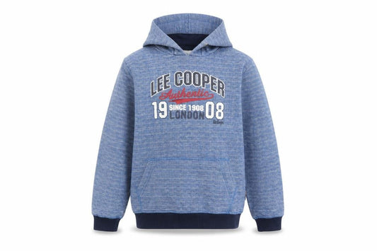 Lee Cooper Boys Blue Striped  Pullover Hoodie Size 13 Years
