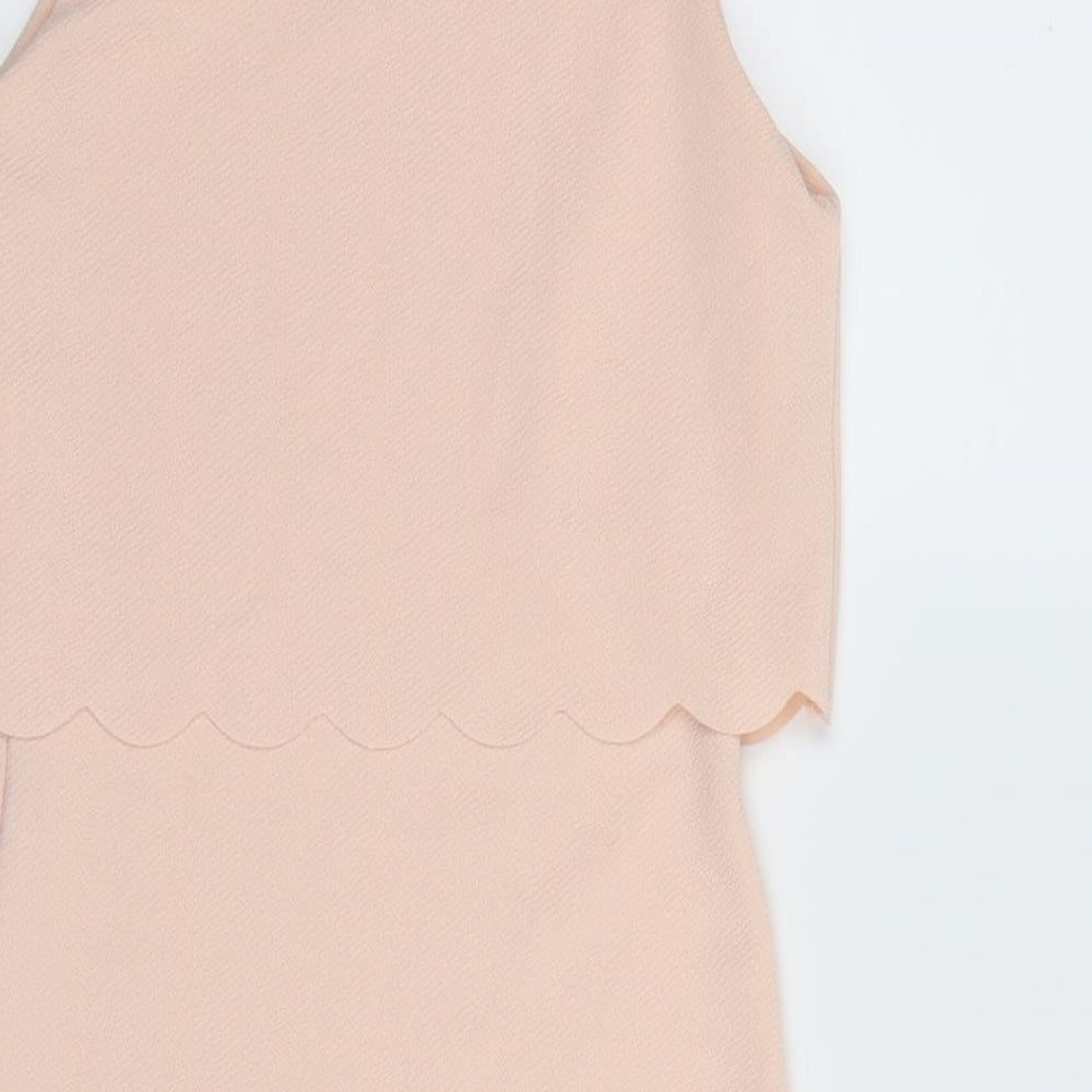 New Look Womens Pink   Bodycon  Size 10  - Scallop Hem