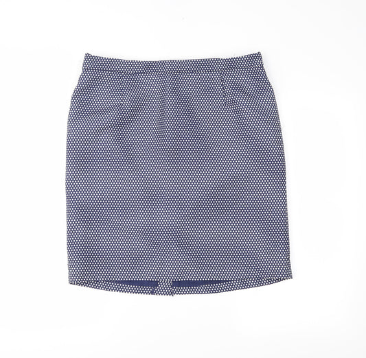Kew 159 Womens Blue Polka Dot  Straight & Pencil Skirt Size XL