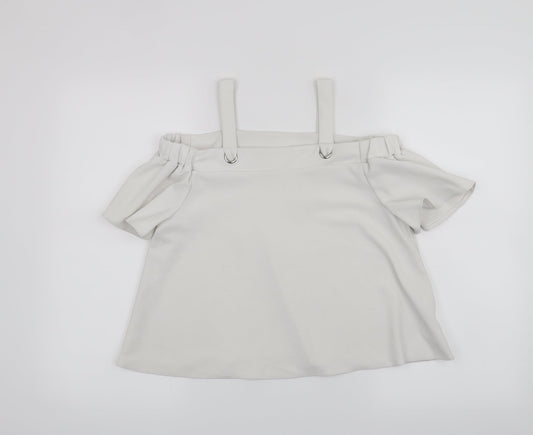 Primark Girls White   Cropped Tank Size 11-12 Years