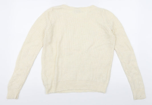 NEXT Womens White   Pullover Jumper Size 8