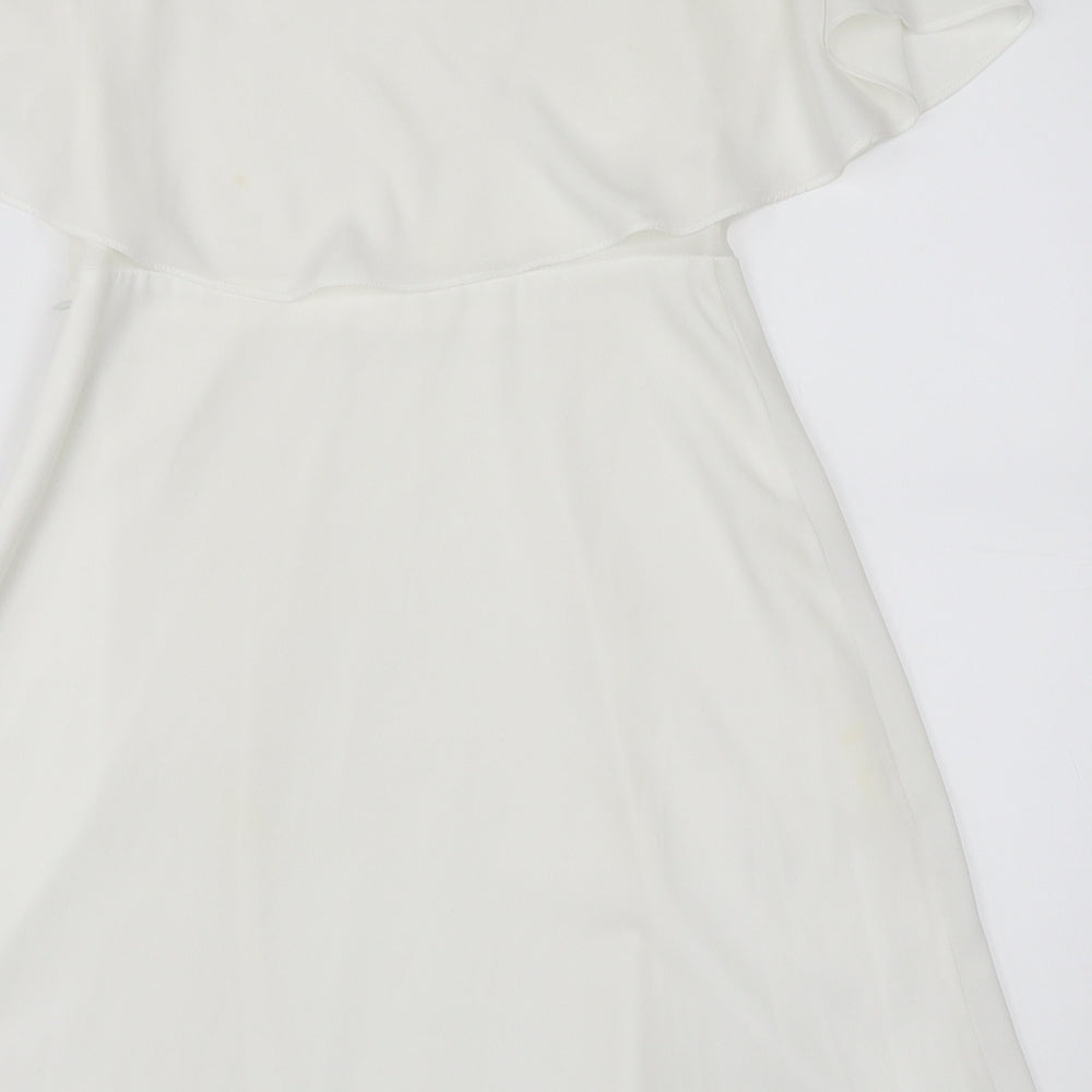 River Island Womens White   Skater Dress  Size 8