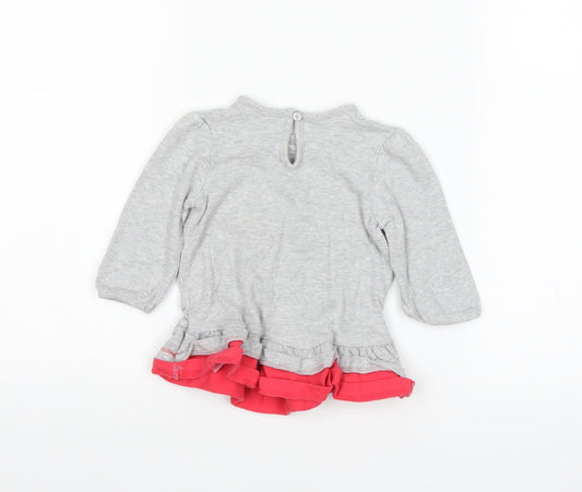 Back view of George Baby Grey jumper, size 3-6, Months