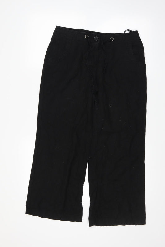 Papaya Womens Black   Trousers  Size 10 L25 in