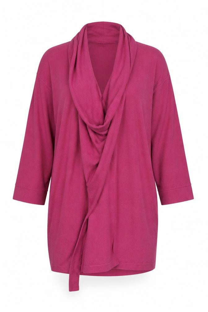 Front view of Bonmarché women’s pink jacket, size UK 16