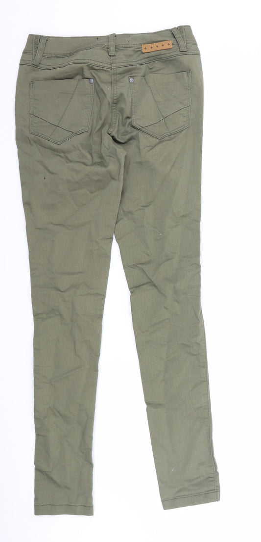 Crafted Womens Green  Denim Skinny Jeans Size 8 L30 in