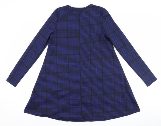 AX Paris Womens Blue Camouflage  A-Line  Size 10