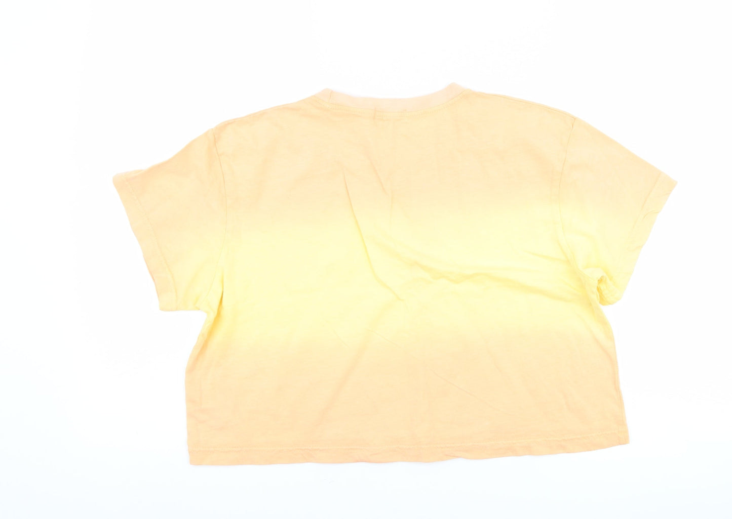 In the Style Womens Orange Striped  Basic T-Shirt Size 12  - tie dye