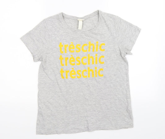 H&M Womens Grey   Basic T-Shirt Size S  - treschic