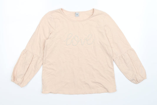 TU Girls Pink  Jersey Pullover Jumper Size 9 Years  - love