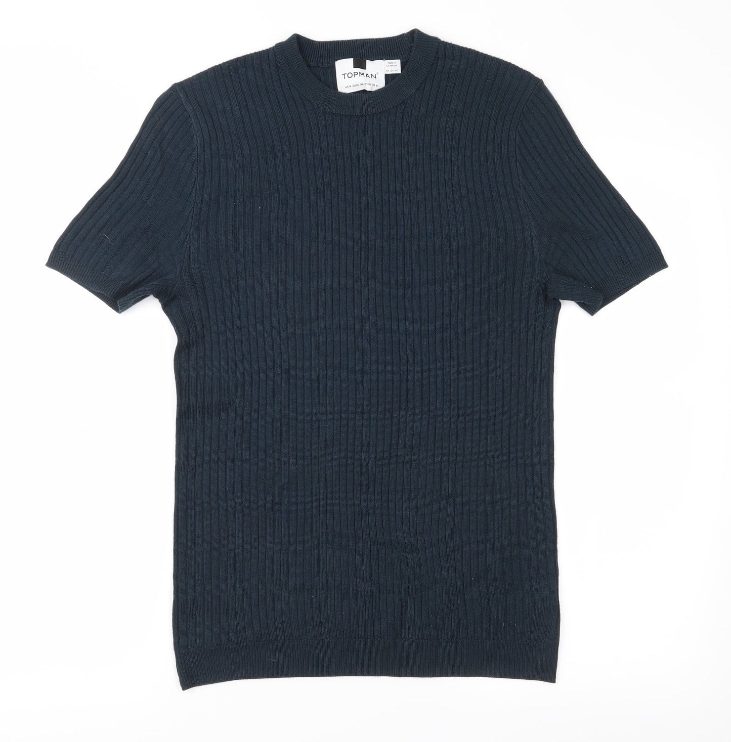 Topman Mens Blue  Knit Pullover Jumper Size M