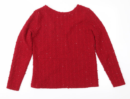 Dorothy Perkins Womens Red  Knit Pullover Jumper Size 10