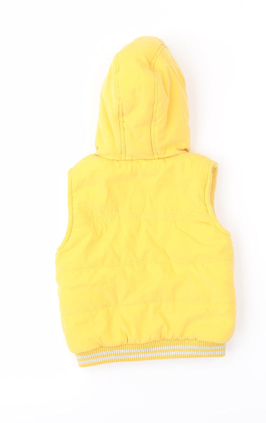 George Girls Yellow   Gilet Waistcoat Size 6-9 Months