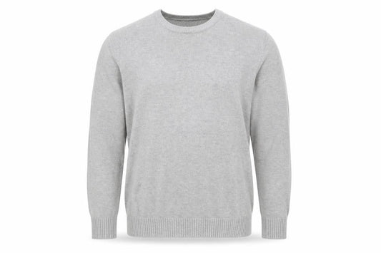 Easy Mens Grey  Knit Pullover Jumper Size L