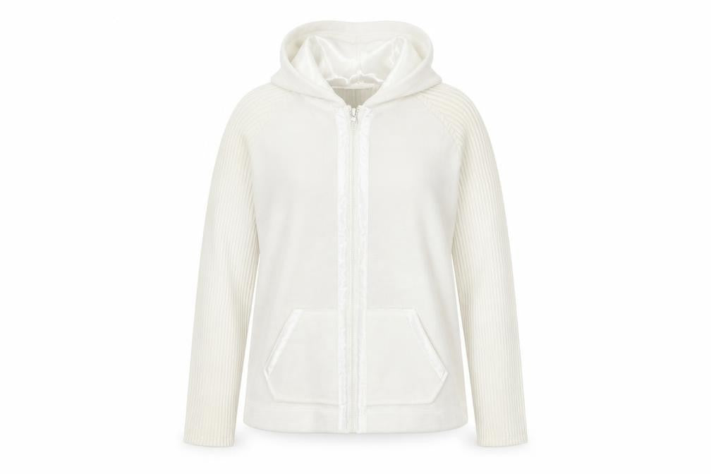 Front view of Bydesign women’s ivory jacket, size XL
