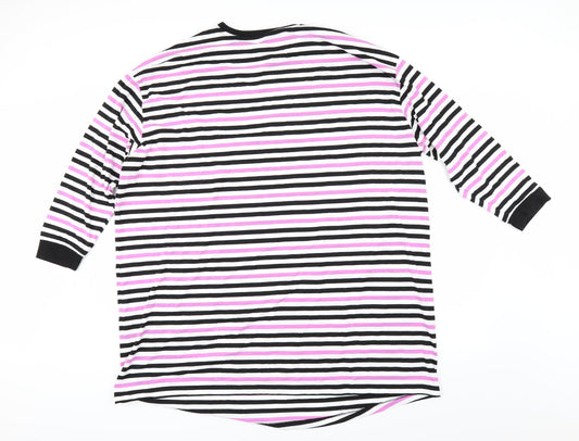 ASOS Womens White Striped  Basic T-Shirt Size 14