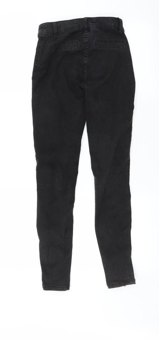 S Womens Black  Denim Skinny Jeans Size 26 in L28 in - TIE SIDED DETAIL