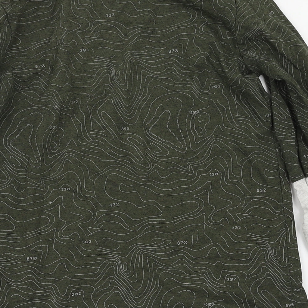 F&F Boys Green Animal Print  Basic T-Shirt Size 5-6 Years