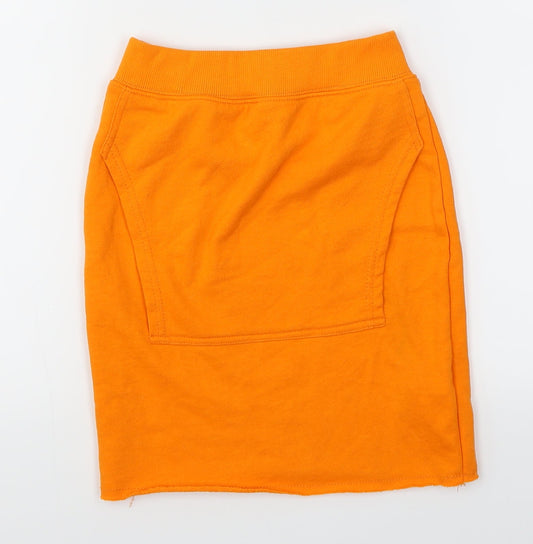 Pretty Little Thing Womens Orange   A-Line Skirt Size 4
