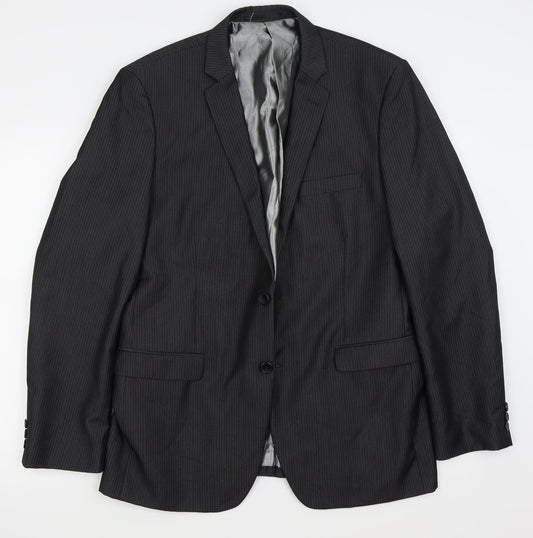 Good Souls Mens Black Striped  Jacket Suit Jacket Size 34