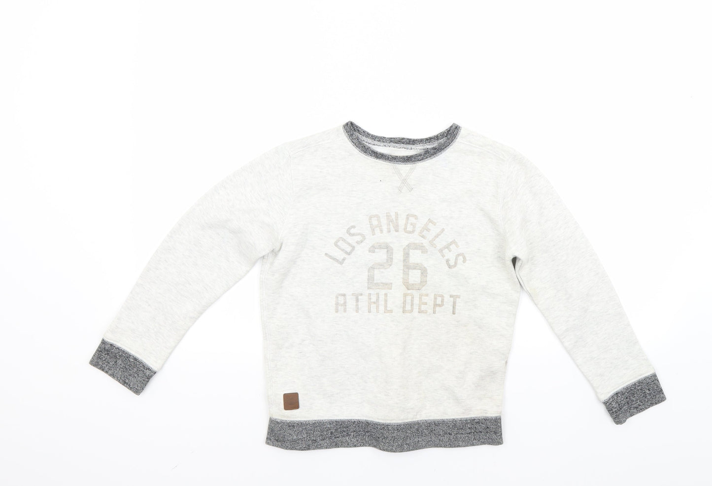 NEXT Boys Grey Striped  Pullover Sweatshirt Size 8 Years