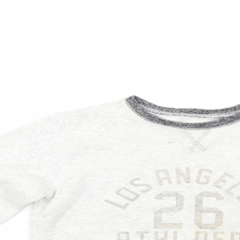 NEXT Boys Grey Striped  Pullover Sweatshirt Size 8 Years