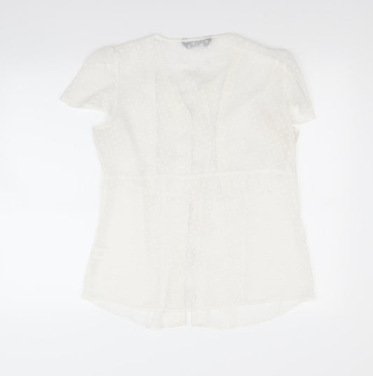 jonana Womens White   Basic Button-Up Size 12