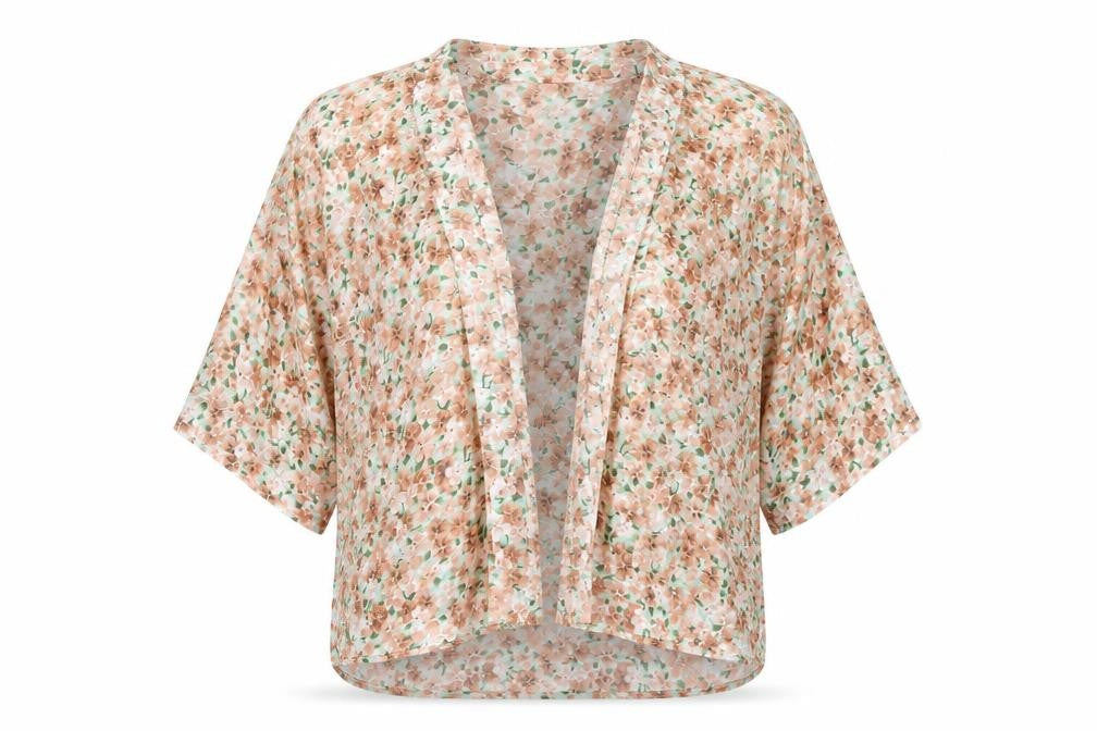Influence Womens Green Floral Mesh Cardigan Jumper Size 14