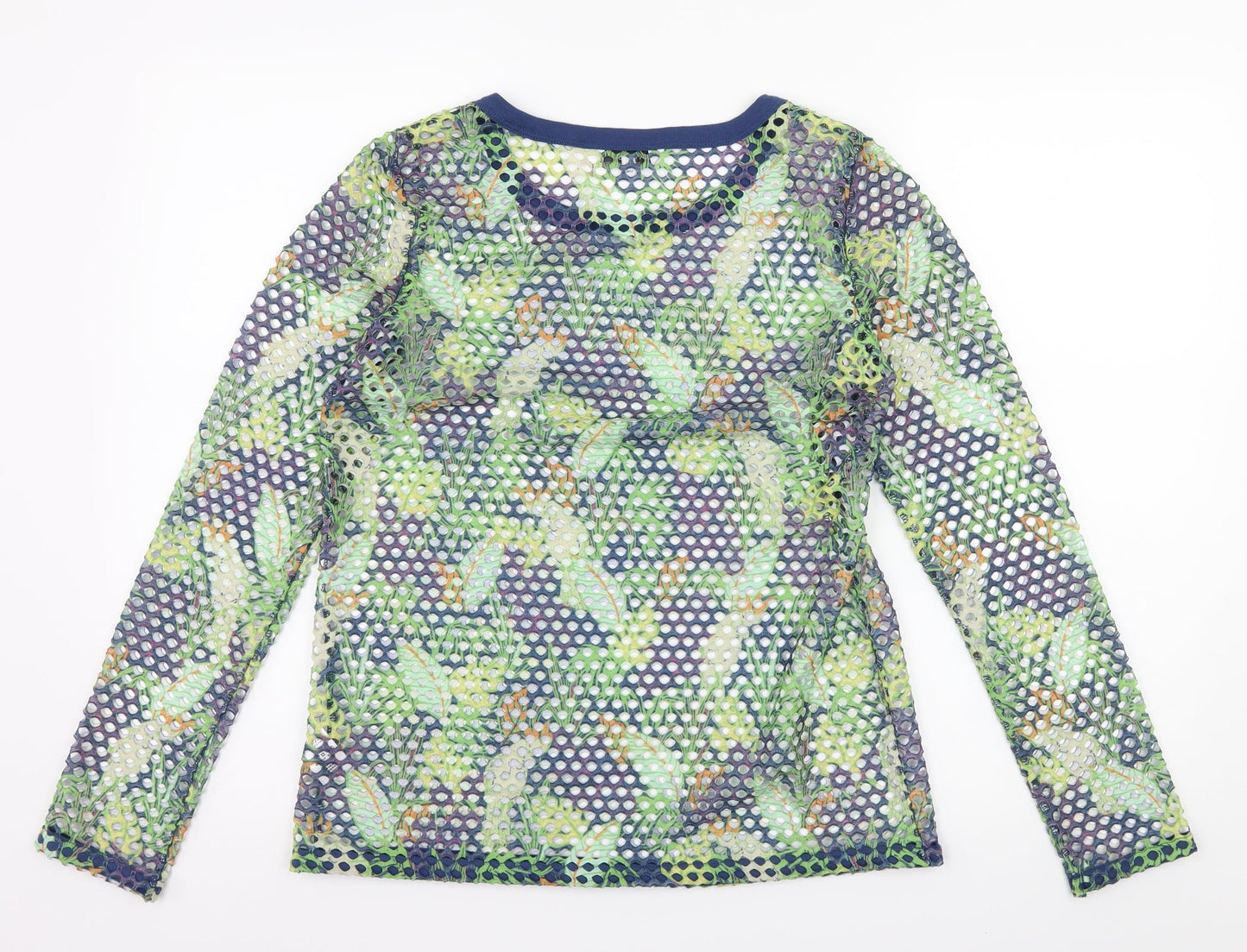 NEXT Womens Black Floral  Basic T-Shirt Size 10  - Fish net
