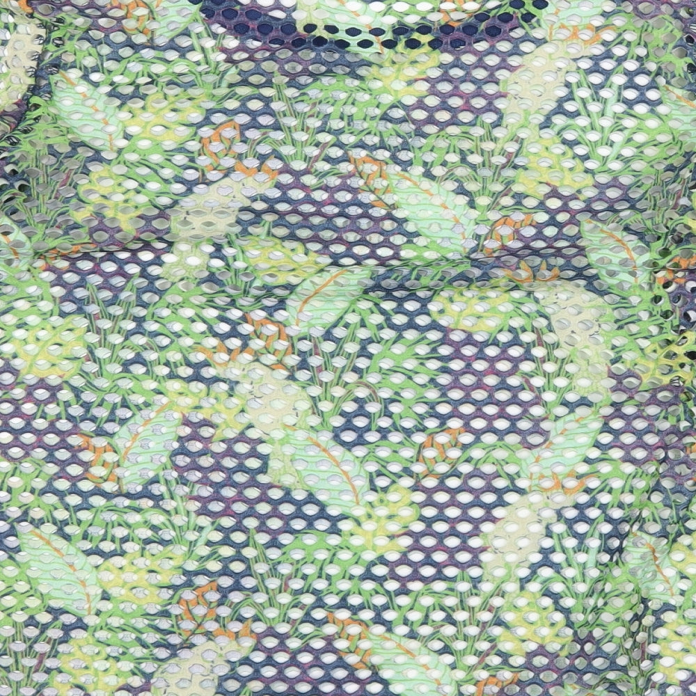 NEXT Womens Black Floral  Basic T-Shirt Size 10  - Fish net
