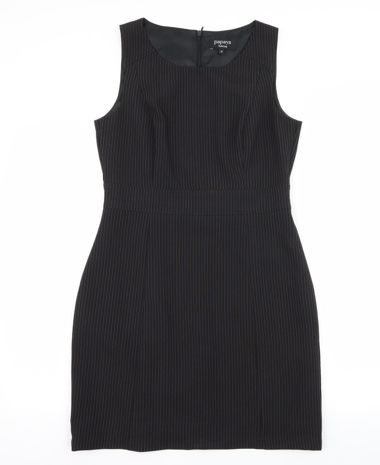 Papaya Womens Black Striped  A-Line  Size 12
