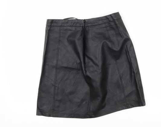 Matalan Womens Black   A-Line Skirt Size 10