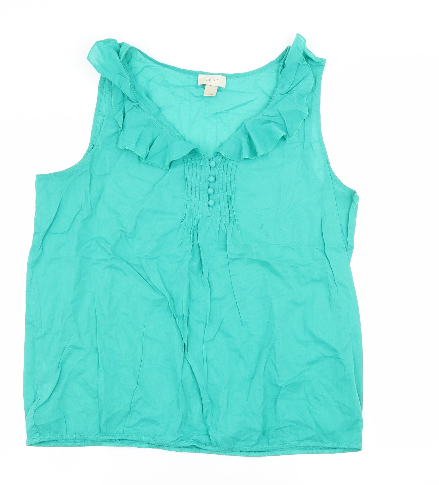 LOFT Womens Green   Basic Blouse Size L