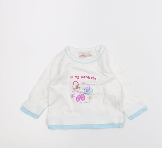 Early days Girls White   Basic T-Shirt Size 3-6 Months