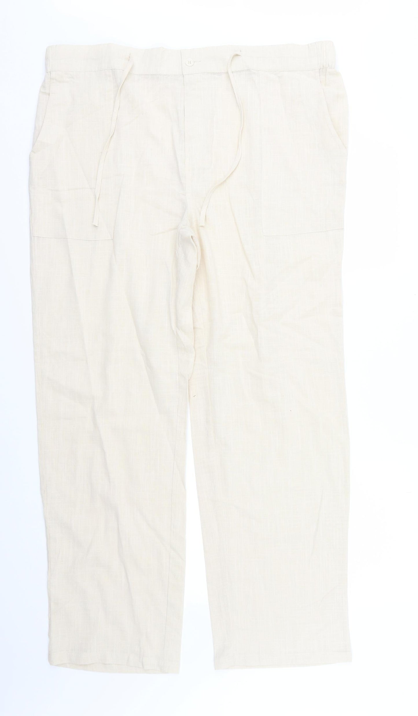 Preworn Womens Beige   Trousers  Size 42 in L31 in