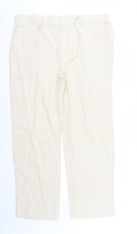 Preworn Womens Beige   Trousers  Size 42 in L31 in