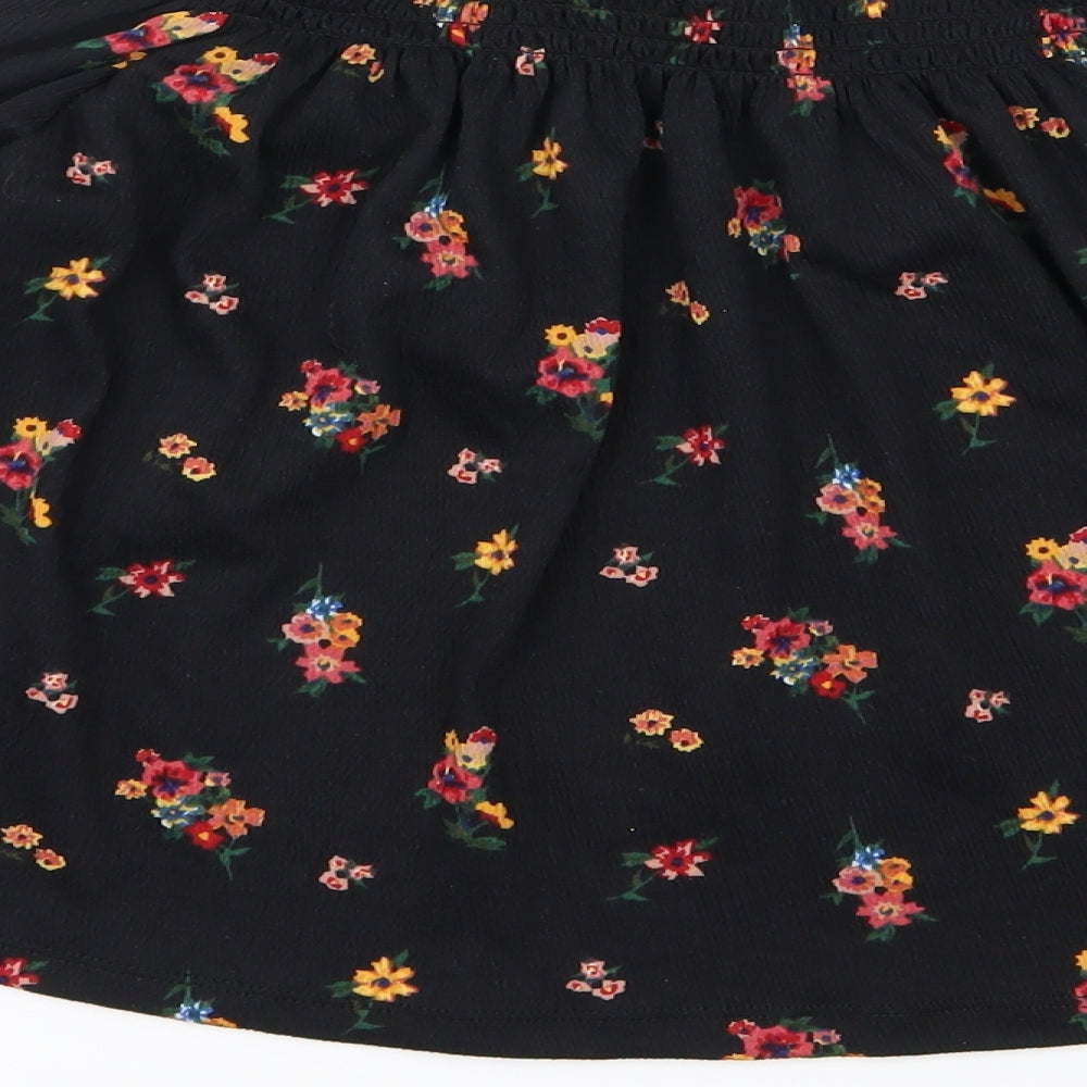 Divided by H&M Womens Black Fair Isle  Basic Blouse Size M