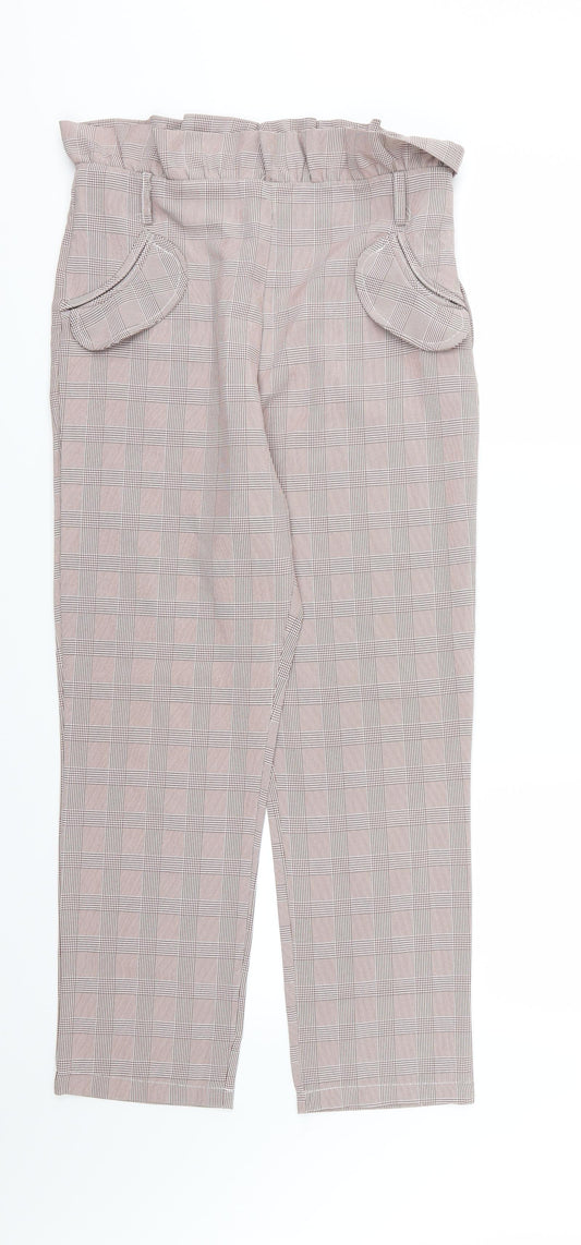 Retro & Icone Womens Red Striped Rayon Trousers  Size L L26 in