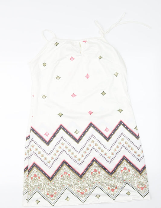 Select Womens White Argyle/Diamond  Skater Dress  Size 12