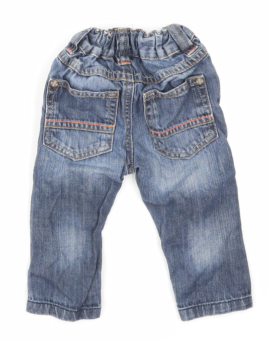 NEXT Boys Blue  Denim Cargo Jeans Size 6-9 Months