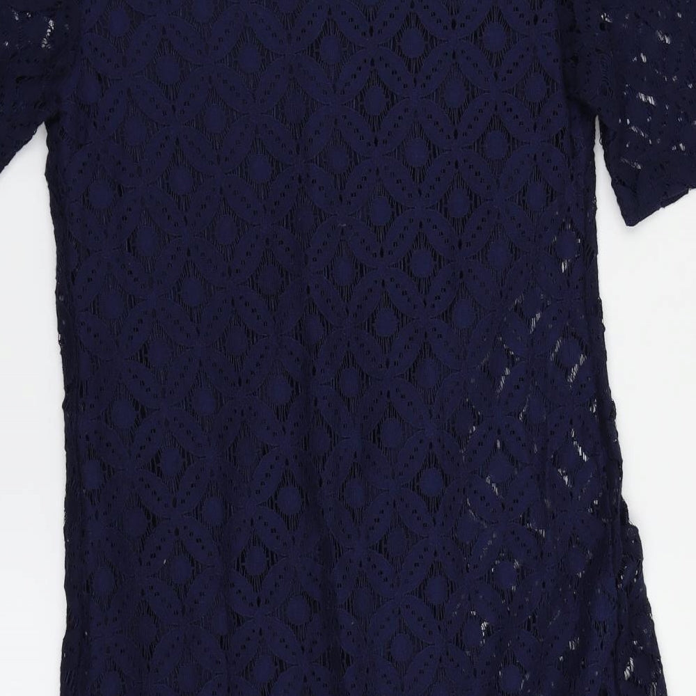 NEXT Womens Blue Floral  Pencil Dress  Size 10