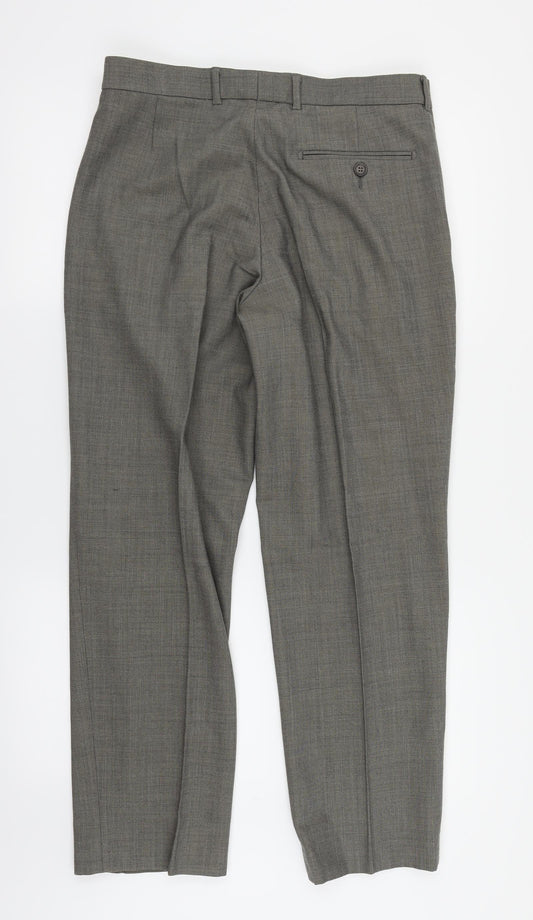 M&S Womens Grey   Dress Pants Trousers Size 32 in L31 in
