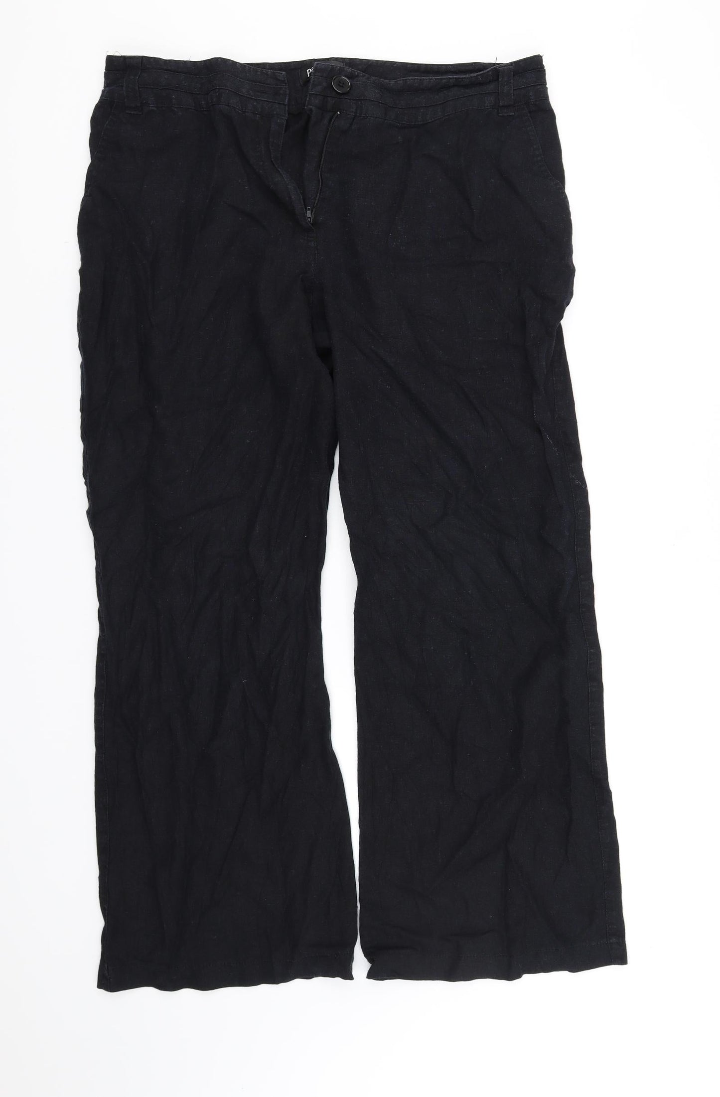 Papaya Womens Black   Sweatpants Trousers Size 16 L30 in