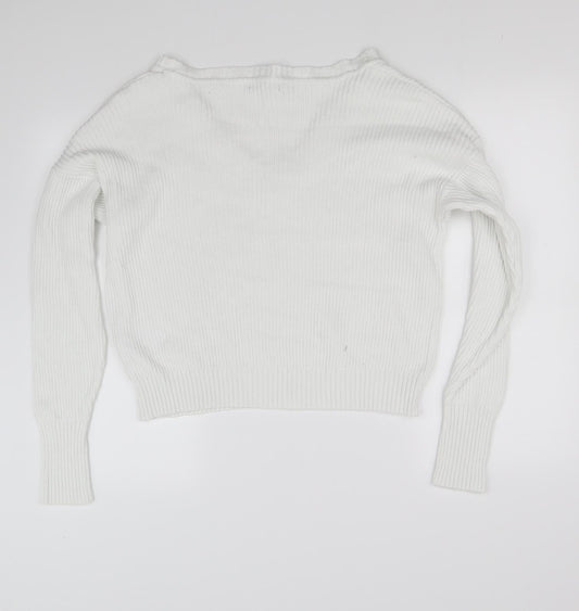 FOREVER 21 Womens White   Pullover Jumper Size S
