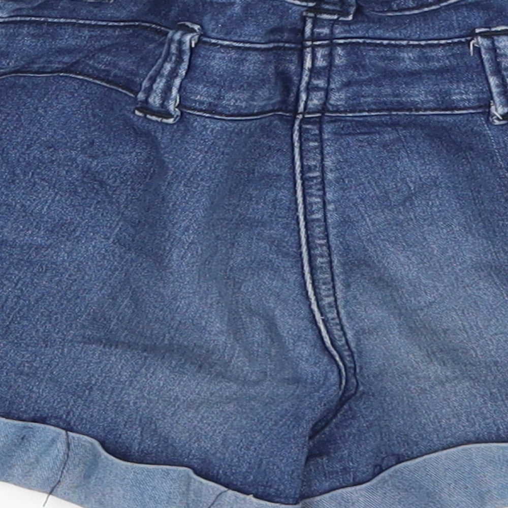 Marks and Spencer Girls Blue  Denim Mom Shorts Size 10 Years