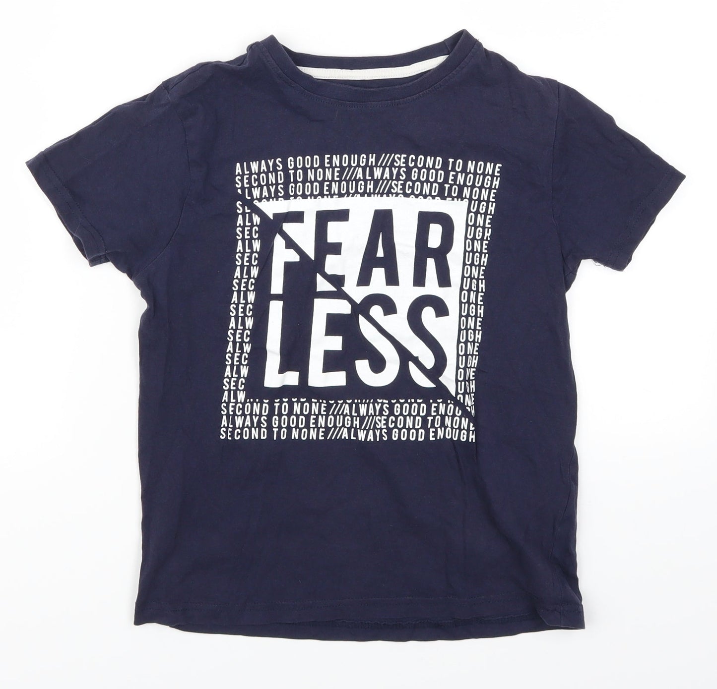 Primark Boys Blue   Basic T-Shirt Size 9-10 Years  - Fearless