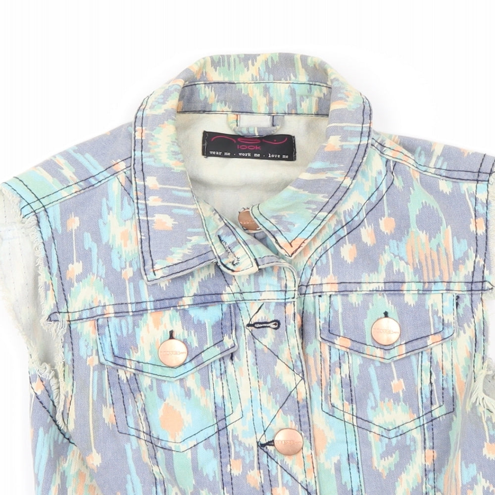 New Look Womens Multicoloured Camouflage  Jacket Coat Size 8