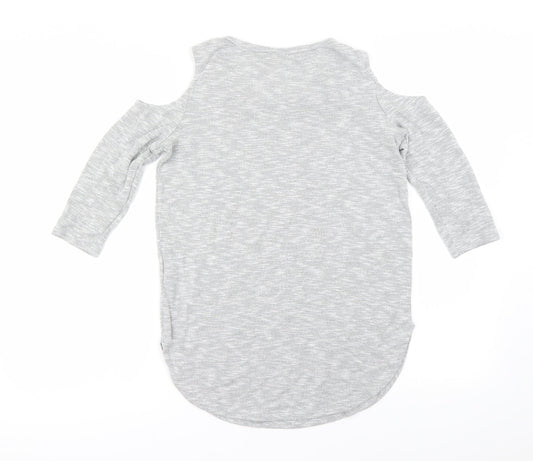 Select Womens Grey   Basic T-Shirt Size 8