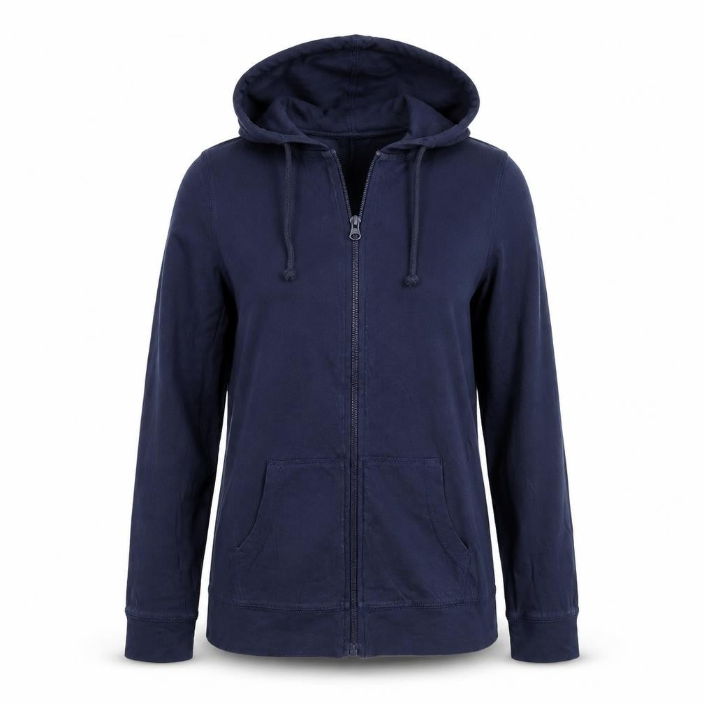 Front view of George women’s blue jacket coat, size UK 10