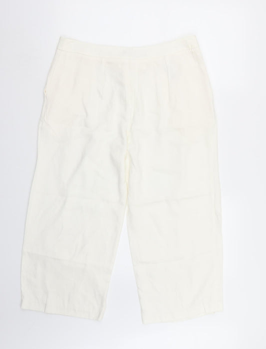 NEXT Womens White   Trousers  Size 12 L23 in